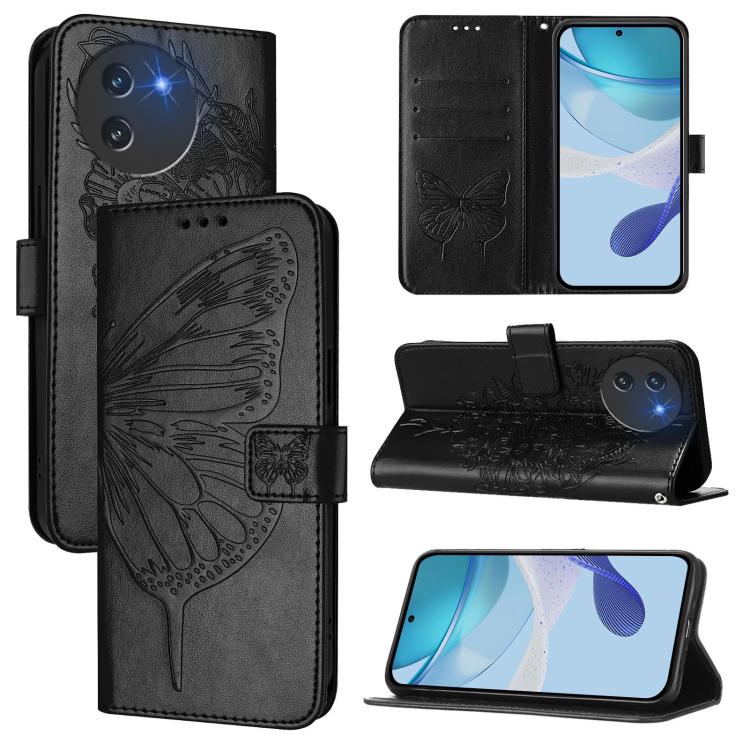 Embossed Butterfly Leather Phone Case, For Doogee Note 56 / Note 56 Pro, For Doogee Note 59 / Note 59 Pro, For Doogee N55 Plus