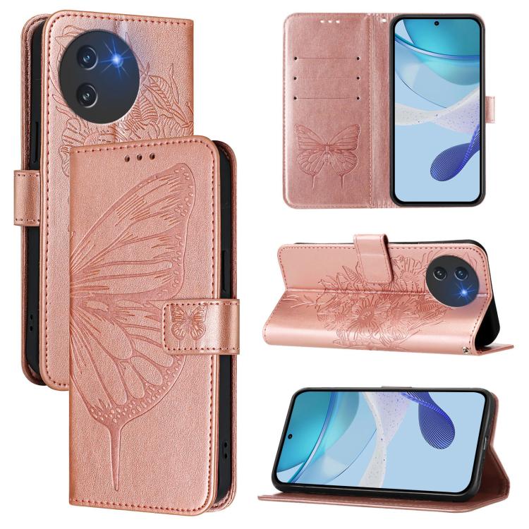 Embossed Butterfly Leather Phone Case, For Doogee Note 56 / Note 56 Pro, For Doogee Note 59 / Note 59 Pro, For Doogee N55 Plus