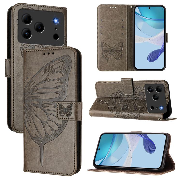 Embossed Butterfly Leather Phone Case, For Doogee Note 56 / Note 56 Pro, For Doogee Note 59 / Note 59 Pro, For Doogee N55 Plus
