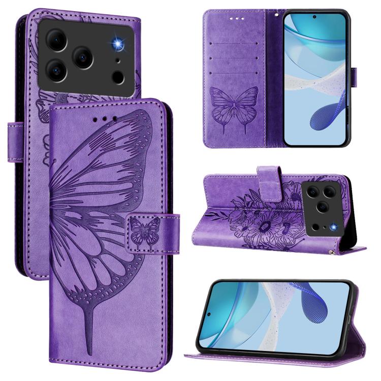 Embossed Butterfly Leather Phone Case, For Doogee Note 56 / Note 56 Pro, For Doogee Note 59 / Note 59 Pro, For Doogee N55 Plus