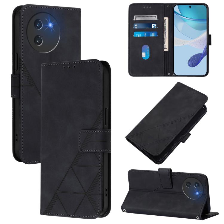 Crossbody 3D Embossed Flip Leather Phone Case, For Doogee Note 56 / Note 56 Pro, For Doogee N60 Pro, For Doogee Note 59 / Note 59 Pro, For Doogee N55 Plus