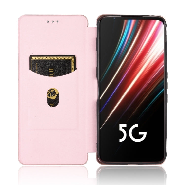 Carbon Fiber Texture Magnetic Horizontal Flip TPU + PC + PU Leather Case with Card Slot, For ZTE nubia Red Magic 5S, For ZTE Axon 11 5G, For ZTE Blade A3 Lite, For ZTE A1 ZTG01 5G
