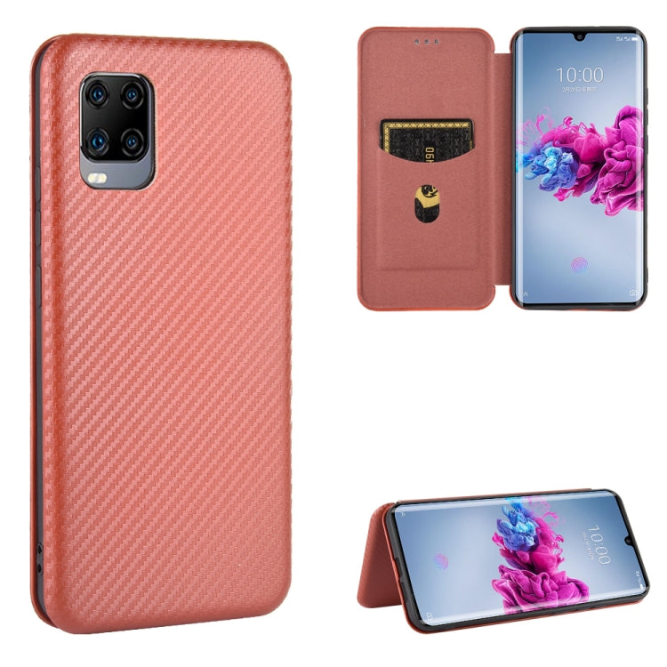 Carbon Fiber Texture Magnetic Horizontal Flip TPU + PC + PU Leather Case with Card Slot, For ZTE nubia Red Magic 5S, For ZTE Axon 11 5G, For ZTE Blade A3 Lite, For ZTE A1 ZTG01 5G