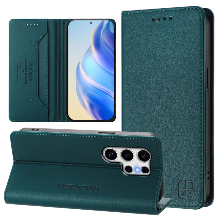 RC01 Dual-Folded Magnetic Suction RFID Leather Phone Case, For Galaxy S23 Ultra 5G, For Galaxy S23+ 5G, For Galaxy S23 5G, For Galaxy S20 FE, For Galaxy S22 Ultra 5G, For Galaxy S22+ 5G