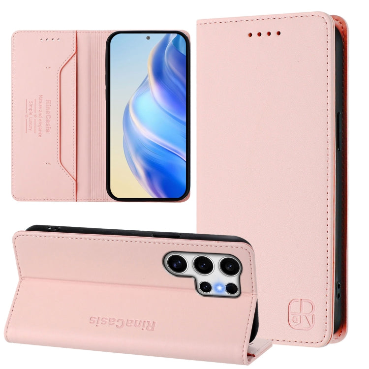 RC01 Dual-Folded Magnetic Suction RFID Leather Phone Case, For Galaxy S23 Ultra 5G, For Galaxy S23+ 5G, For Galaxy S23 5G, For Galaxy S20 FE, For Galaxy S22 Ultra 5G, For Galaxy S22+ 5G
