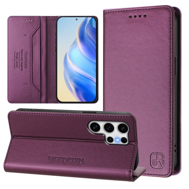 RC01 Dual-Folded Magnetic Suction RFID Leather Phone Case, For Galaxy S23 Ultra 5G, For Galaxy S23+ 5G, For Galaxy S23 5G, For Galaxy S20 FE, For Galaxy S22 Ultra 5G, For Galaxy S22+ 5G