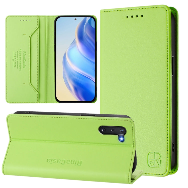 RC01 Dual-Folded Magnetic Suction RFID Leather Phone Case, For Samsung Galaxy Note10, For Samsung Galaxy Note10+
