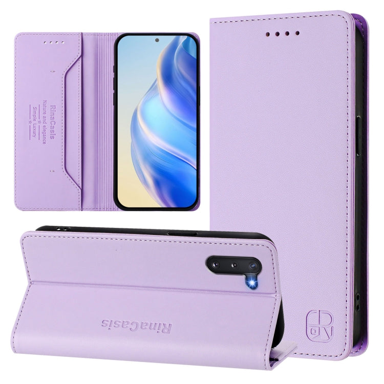 RC01 Dual-Folded Magnetic Suction RFID Leather Phone Case, For Samsung Galaxy Note10, For Samsung Galaxy Note10+