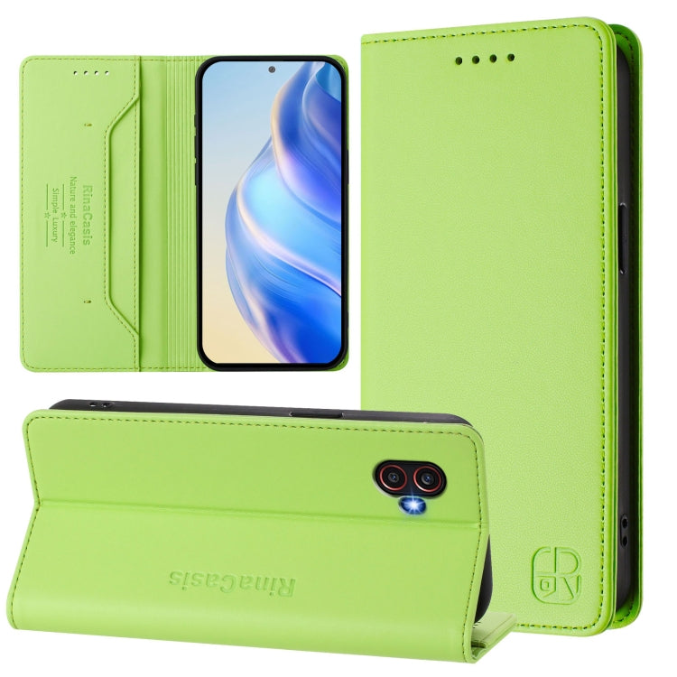 RC01 Dual-Folded Magnetic Suction RFID Leather Phone Case, For Samsung Galaxy XCover7 Pro, For Samsung Galaxy XCover7 5G Global, For Samsung Galaxy XCover 6 Pro, For Samsung Galaxy XCover 5, For Samsung Galaxy Note20 Ultra, For Samsung Galaxy Note20