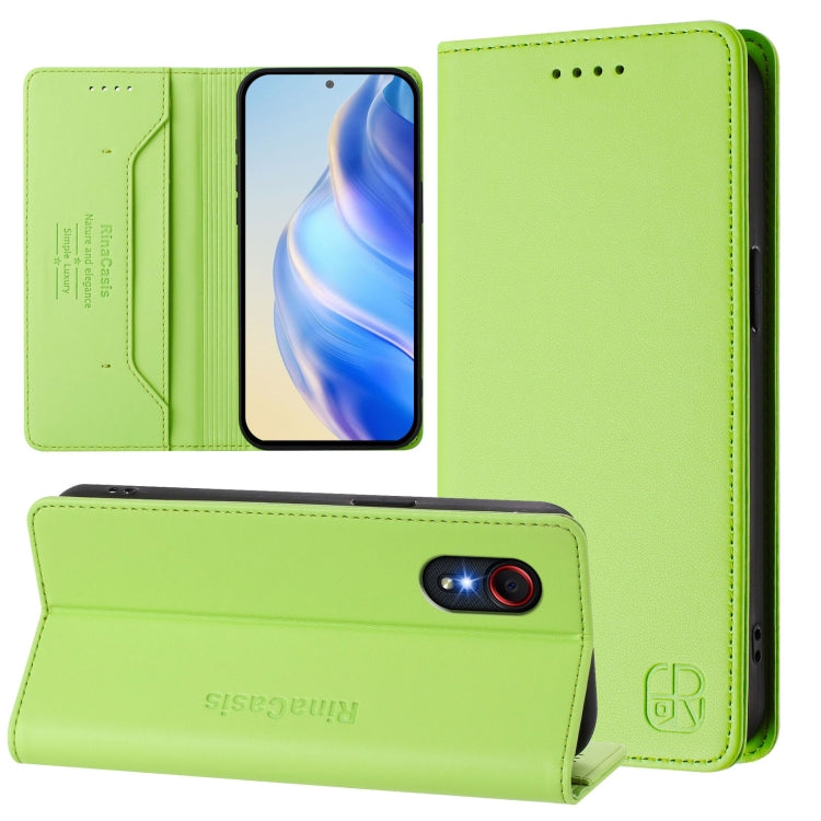 RC01 Dual-Folded Magnetic Suction RFID Leather Phone Case, For Samsung Galaxy XCover7 Pro, For Samsung Galaxy XCover7 5G Global, For Samsung Galaxy XCover 6 Pro, For Samsung Galaxy XCover 5, For Samsung Galaxy Note20 Ultra, For Samsung Galaxy Note20