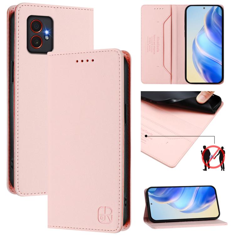RC01 Dual-Folded Magnetic Suction RFID Leather Phone Case, For Samsung Galaxy XCover7 Pro, For Samsung Galaxy XCover7 5G Global, For Samsung Galaxy XCover 6 Pro, For Samsung Galaxy XCover 5, For Samsung Galaxy Note20 Ultra, For Samsung Galaxy Note20