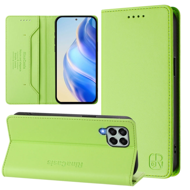 RC01 Dual-Folded Magnetic Suction RFID Leather Phone Case, For Samsung Galaxy M54 5G Global / F54, For Samsung Galaxy M14 5G Global, For Samsung Galaxy M53 5G, For Samsung Galaxy M33 5G Global, For Samsung Galaxy M52 5G                                 ...