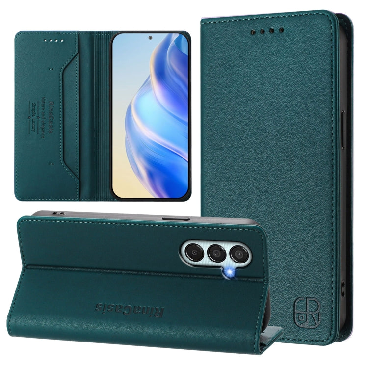 RC01 Dual-Folded Magnetic Suction RFID Leather Phone Case, For Samsung Galaxy M16 / F16 5G Global, For Samsung Galaxy M06 5G / F06 5G, For Samsung Galaxy M35 5G, For Samsung Galaxy M55 5G / C55 5G, For Samsung Galaxy M15 / F15 5G Global                ...