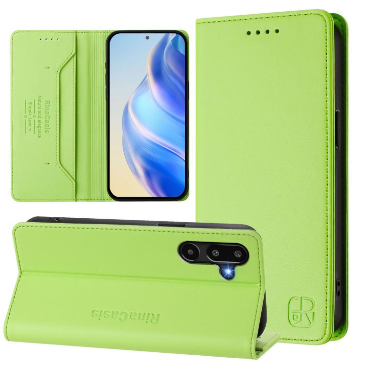 RC01 Dual-Folded Magnetic Suction RFID Leather Phone Case, For Samsung Galaxy M16 / F16 5G Global, For Samsung Galaxy M06 5G / F06 5G, For Samsung Galaxy M35 5G, For Samsung Galaxy M55 5G / C55 5G, For Samsung Galaxy M15 / F15 5G Global                ...