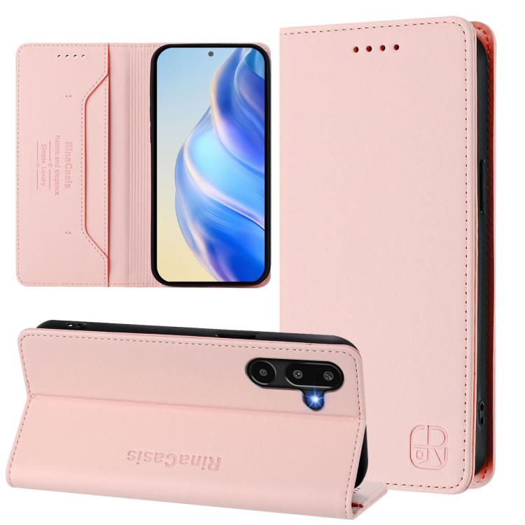 RC01 Dual-Folded Magnetic Suction RFID Leather Phone Case, For Samsung Galaxy M16 / F16 5G Global, For Samsung Galaxy M06 5G / F06 5G, For Samsung Galaxy M35 5G, For Samsung Galaxy M55 5G / C55 5G, For Samsung Galaxy M15 / F15 5G Global                ...
