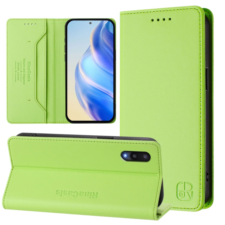 RC01 Dual-Folded Magnetic Suction RFID Leather Phone Case, For Samsung Galaxy A03s US 165.8mm, For Samsung Galaxy A22 4G, For Samsung Galaxy A42 5G / M42, For Samsung Galaxy A32 4G, For Samsung Galaxy A02 / M02, For Samsung Galaxy A72 4G / 5G