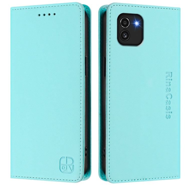 RC01 Dual-Folded Magnetic Suction RFID Leather Phone Case, For Samsung Galaxy A03 166mm, For Samsung Galaxy A03 164mm, For Samsung Galaxy A32 5G / M32 5G, For Samsung Galaxy A52 4G / 5G, For Samsung Galaxy A03s 164mm, For Samsung Galaxy A03s 166mm