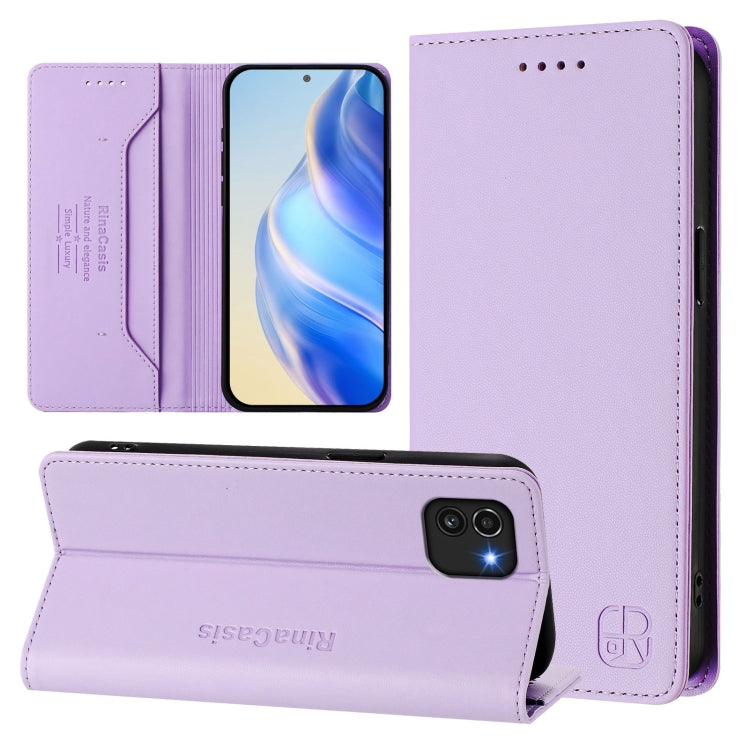 RC01 Dual-Folded Magnetic Suction RFID Leather Phone Case, For Samsung Galaxy A03 166mm, For Samsung Galaxy A03 164mm, For Samsung Galaxy A32 5G / M32 5G, For Samsung Galaxy A52 4G / 5G, For Samsung Galaxy A03s 164mm, For Samsung Galaxy A03s 166mm