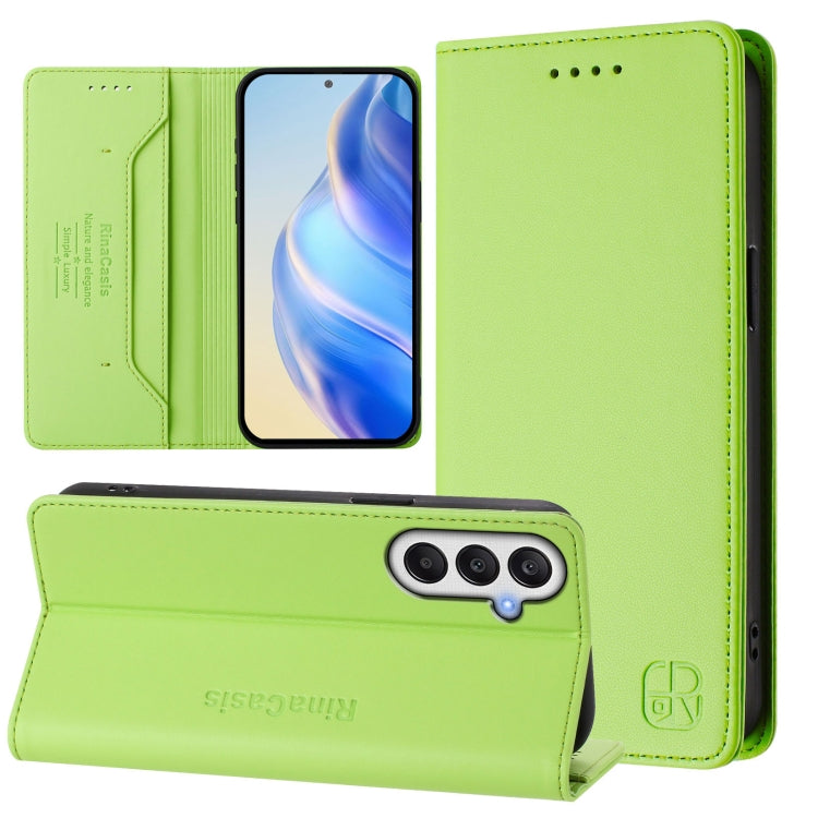 RC01 Dual-Folded Magnetic Suction RFID Leather Phone Case, For Samsung Galaxy A15 5G / 4G, For Samsung Galaxy A55 5G Global, For Samsung Galaxy A35 5G, For Samsung Galaxy A05 4G Global, For Samsung Galaxy A05s 4G Global, For Samsung Galaxy A25 5G Global