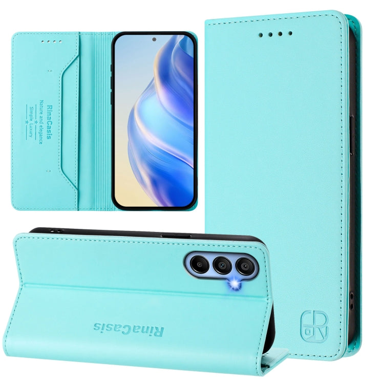 RC01 Dual-Folded Magnetic Suction RFID Leather Phone Case, For Samsung Galaxy A15 5G / 4G, For Samsung Galaxy A55 5G Global, For Samsung Galaxy A35 5G, For Samsung Galaxy A05 4G Global, For Samsung Galaxy A05s 4G Global, For Samsung Galaxy A25 5G Global