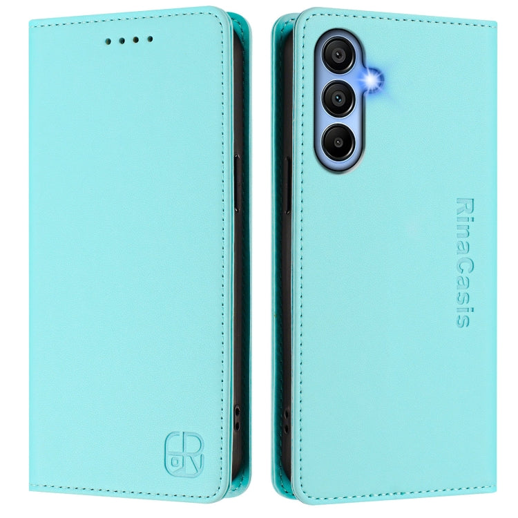 RC01 Dual-Folded Magnetic Suction RFID Leather Phone Case, For Samsung Galaxy A15 5G / 4G, For Samsung Galaxy A55 5G Global, For Samsung Galaxy A35 5G, For Samsung Galaxy A05 4G Global, For Samsung Galaxy A05s 4G Global, For Samsung Galaxy A25 5G Global