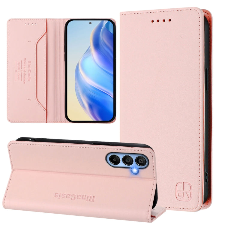 RC01 Dual-Folded Magnetic Suction RFID Leather Phone Case, For Samsung Galaxy A15 5G / 4G, For Samsung Galaxy A55 5G Global, For Samsung Galaxy A35 5G, For Samsung Galaxy A05 4G Global, For Samsung Galaxy A05s 4G Global, For Samsung Galaxy A25 5G Global