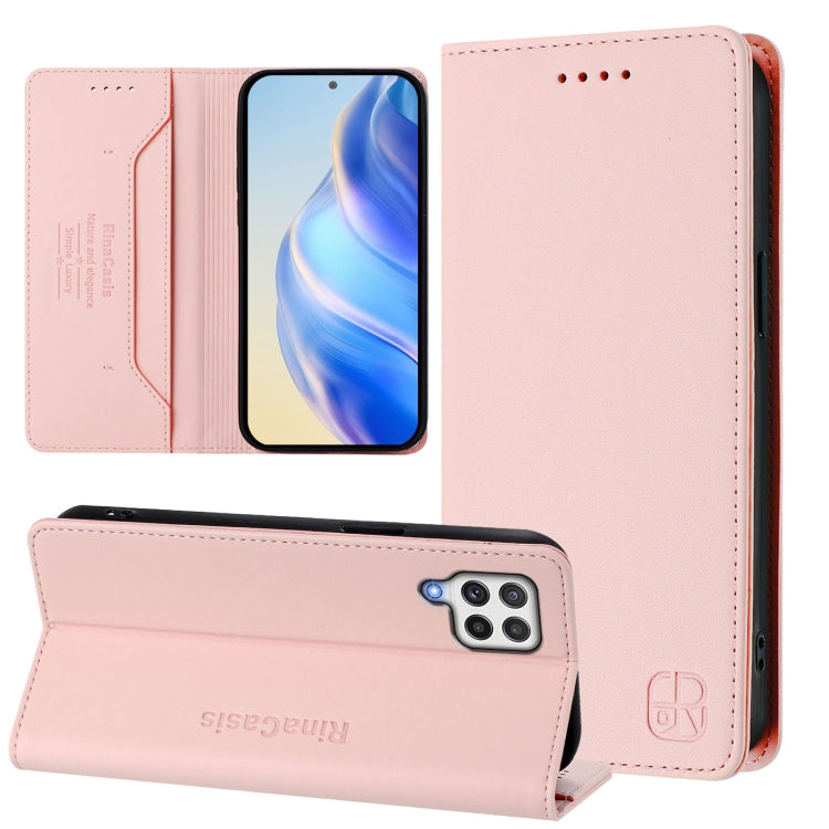 RC01 Dual-Folded Magnetic Suction RFID Leather Phone Case, For Samsung Galaxy A03s US 165.8mm, For Samsung Galaxy A22 4G, For Samsung Galaxy A42 5G / M42, For Samsung Galaxy A32 4G, For Samsung Galaxy A02 / M02, For Samsung Galaxy A72 4G / 5G