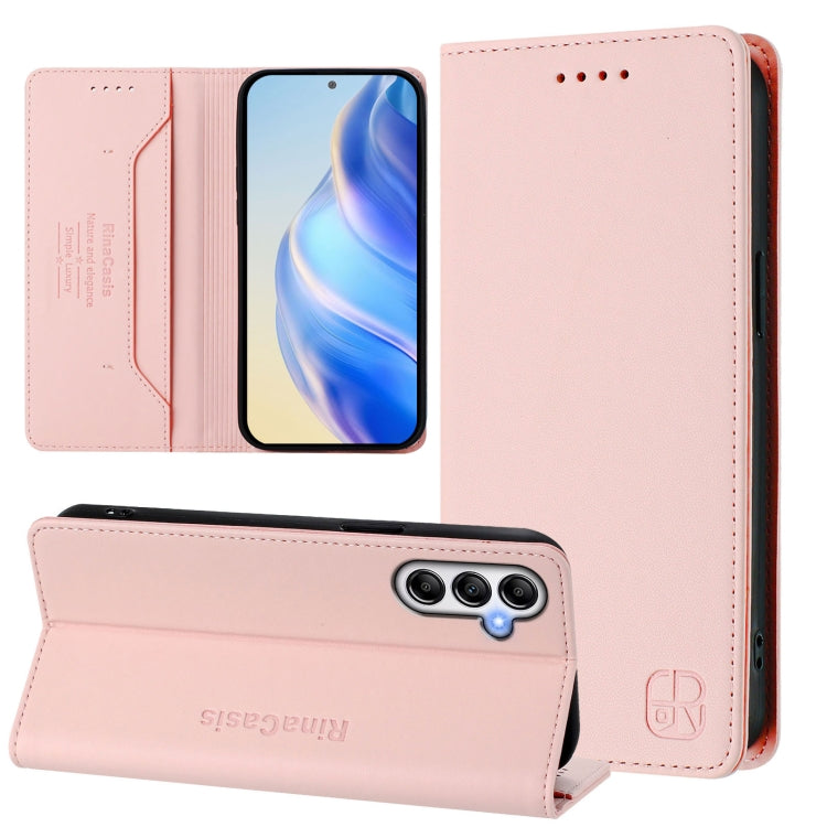 RC01 Dual-Folded Magnetic Suction RFID Leather Phone Case, For Samsung Galaxy A15 5G / 4G, For Samsung Galaxy A55 5G Global, For Samsung Galaxy A35 5G, For Samsung Galaxy A05 4G Global, For Samsung Galaxy A05s 4G Global, For Samsung Galaxy A25 5G Global