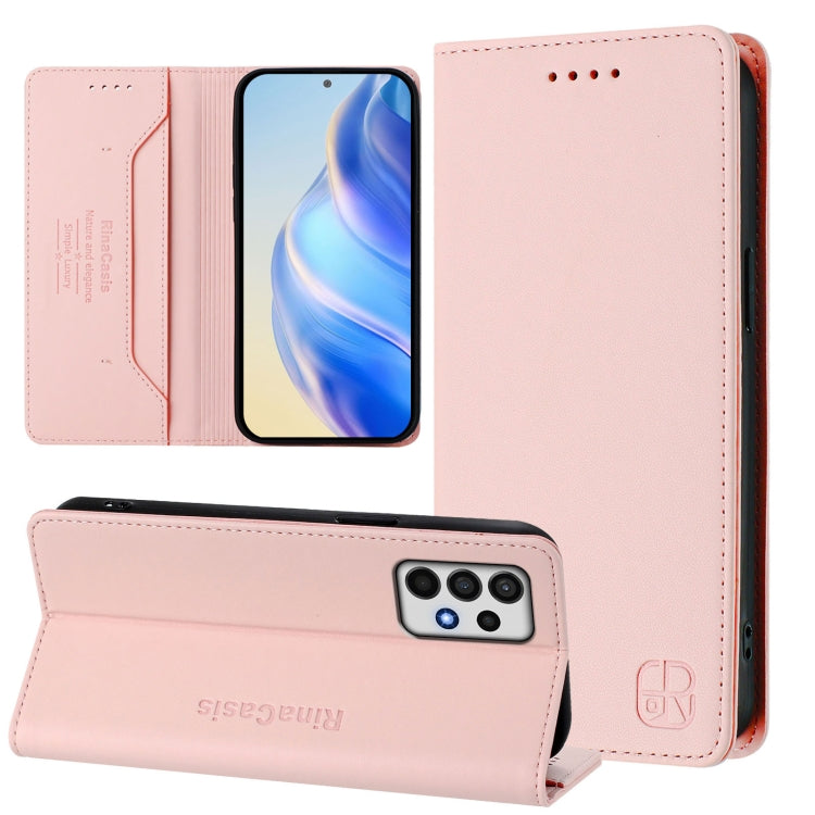 RC01 Dual-Folded Magnetic Suction RFID Leather Phone Case, For Samsung Galaxy A03 166mm, For Samsung Galaxy A03 164mm, For Samsung Galaxy A32 5G / M32 5G, For Samsung Galaxy A52 4G / 5G, For Samsung Galaxy A03s 164mm, For Samsung Galaxy A03s 166mm