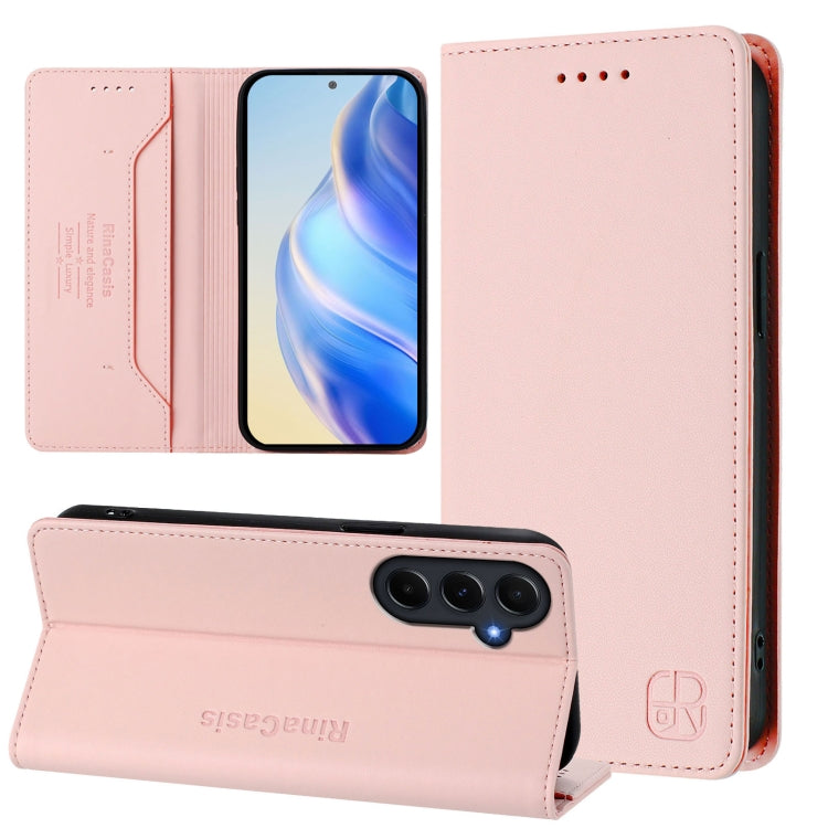 RC01 Dual-Folded Magnetic Suction RFID Leather Phone Case, For Samsung Galaxy A15 5G / 4G, For Samsung Galaxy A55 5G Global, For Samsung Galaxy A35 5G, For Samsung Galaxy A05 4G Global, For Samsung Galaxy A05s 4G Global, For Samsung Galaxy A25 5G Global