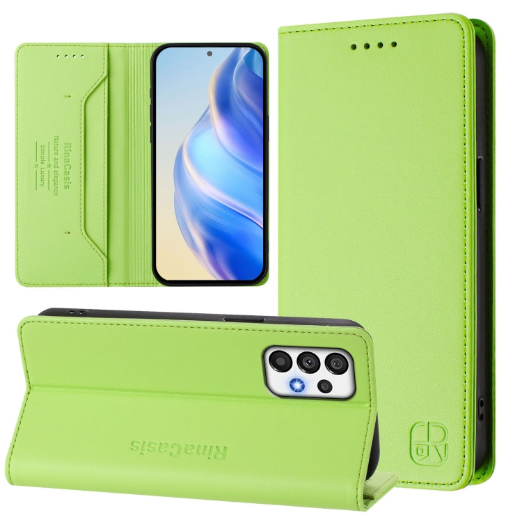 RC01 Dual-Folded Magnetic Suction RFID Leather Phone Case, For Samsung Galaxy A54 5G, For Samsung Galaxy A13 5G / 4G, For Samsung Galaxy A22 5G / A22s 5G, For Samsung Galaxy A53 5G, For Samsung Galaxy A73 5G, For Samsung Galaxy A33 5G