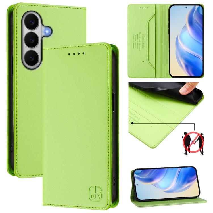 RC01 Dual-Folded Magnetic Suction RFID Leather Phone Case, For Galaxy A27 5G, For Samsung Galaxy A06 4G / 5G, For Samsung Galaxy A56 5G, For Samsung Galaxy A26 5G, For Samsung Galaxy A36 5G, For Samsung Galaxy A16 5G