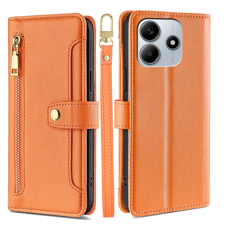 Sheep Texture Cross-body Zipper Wallet Leather Phone Case, For Redmi K80 Ultra, For Redmi A5 4G 171.7mm, For Redmi Note 14S 4G, For Redmi Note 14 4G 164.84mm, For Redmi Turbo 4, For Redmi Note 14 Pro 4G, For Redmi Note 14 4G 163.25mm, For Redmi Note 14 5G