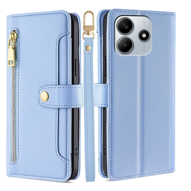Sheep Texture Cross-body Zipper Wallet Leather Phone Case, For Redmi K80 Ultra, For Redmi A5 4G 171.7mm, For Redmi Note 14S 4G, For Redmi Note 14 4G 164.84mm, For Redmi Turbo 4, For Redmi Note 14 Pro 4G, For Redmi Note 14 4G 163.25mm, For Redmi Note 14 5G