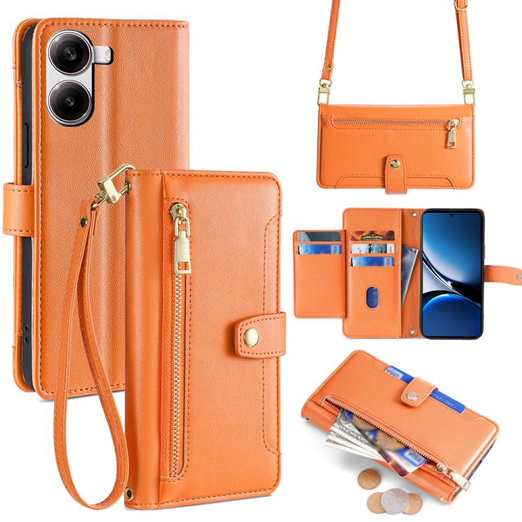 Sheep Texture Cross-body Zipper Wallet Leather Phone Case, For Redmi K80 Ultra, For Redmi A5 4G 171.7mm, For Redmi Note 14S 4G, For Redmi Note 14 4G 164.84mm, For Redmi Turbo 4, For Redmi Note 14 Pro 4G, For Redmi Note 14 4G 163.25mm, For Redmi Note 14 5G