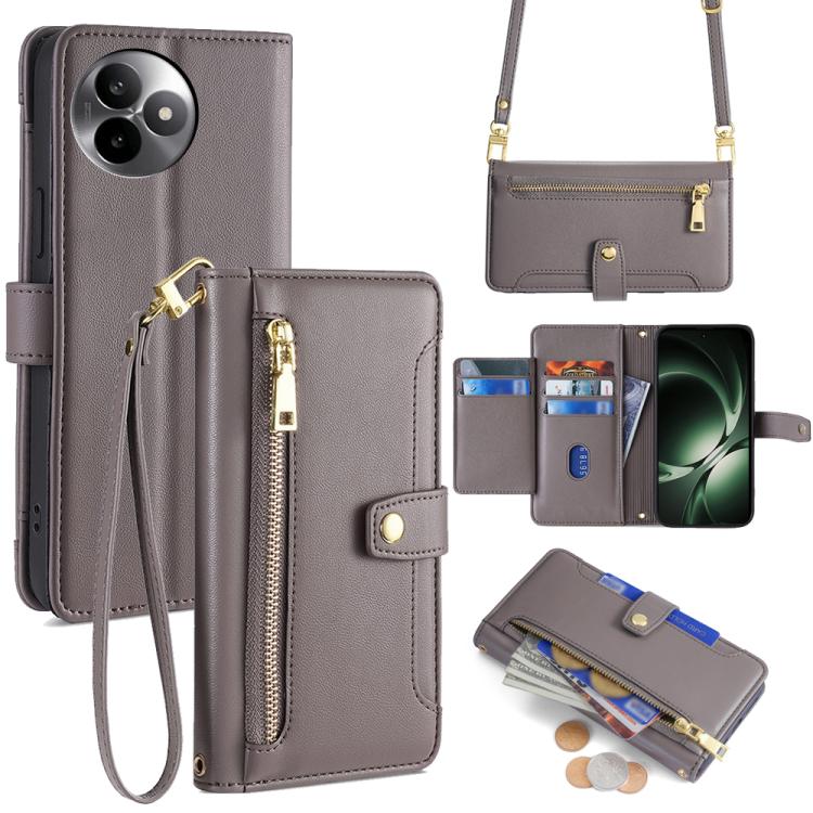 Sheep Texture Cross-body Zipper Wallet Leather Phone Case, For Redmi K80 Ultra, For Redmi A5 4G 171.7mm, For Redmi Note 14S 4G, For Redmi Note 14 4G 164.84mm, For Redmi Turbo 4, For Redmi Note 14 Pro 4G, For Redmi Note 14 4G 163.25mm, For Redmi Note 14 5G
