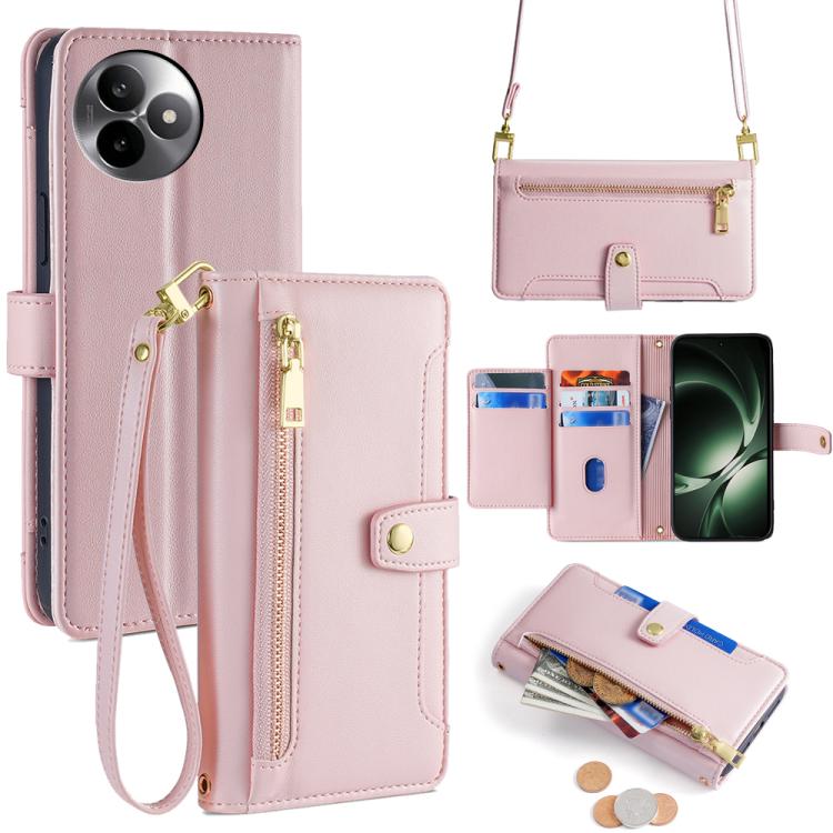 Sheep Texture Cross-body Zipper Wallet Leather Phone Case, For Redmi K80 Ultra, For Redmi A5 4G 171.7mm, For Redmi Note 14S 4G, For Redmi Note 14 4G 164.84mm, For Redmi Turbo 4, For Redmi Note 14 Pro 4G, For Redmi Note 14 4G 163.25mm, For Redmi Note 14 5G