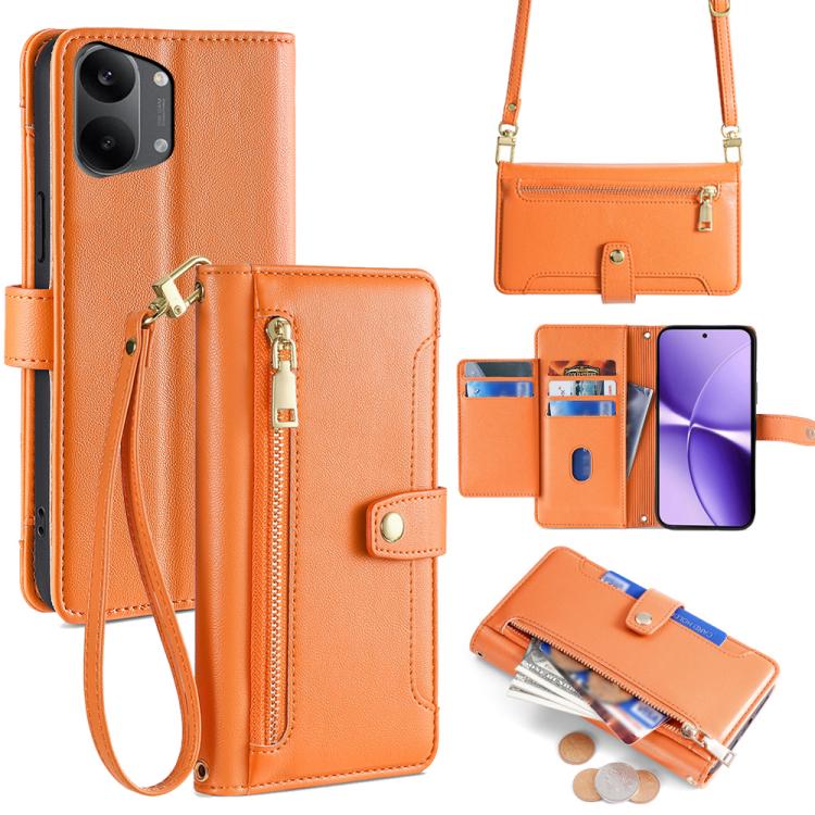 Sheep Texture Cross-body Zipper Wallet Leather Phone Case, For Redmi A7 Pro 171mm / Poco C85x 5G, For Redmi Turbo 5 Max 5G / Poco X8 Pro Max 5G, For Redmi Turbo 5 5G / Poco X8 Pro 5G, For Redmi K90 Pro Max 5G / Poco F8 Ultra                            ...