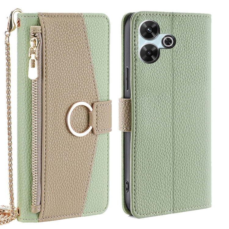 Crossbody Litchi Texture Leather Phone Case, For Redmi Note 14S 4G, For Redmi Note 14 4G 164.84mm, For Redmi Turbo 4 / Xiaomi Poco X7 Pro 5G, For Redmi Note 14 Pro 4G, For Redmi Note 14 4G 163.25mm, For Redmi 13 4G