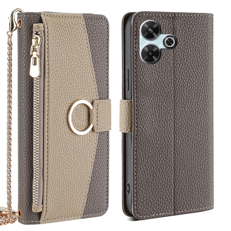 Crossbody Litchi Texture Leather Phone Case, For Redmi Note 14S 4G, For Redmi Note 14 4G 164.84mm, For Redmi Turbo 4 / Xiaomi Poco X7 Pro 5G, For Redmi Note 14 Pro 4G, For Redmi Note 14 4G 163.25mm, For Redmi 13 4G