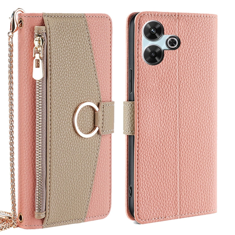 Crossbody Litchi Texture Leather Phone Case, For Redmi Note 14S 4G, For Redmi Note 14 4G 164.84mm, For Redmi Turbo 4 / Xiaomi Poco X7 Pro 5G, For Redmi Note 14 Pro 4G, For Redmi Note 14 4G 163.25mm, For Redmi 13 4G