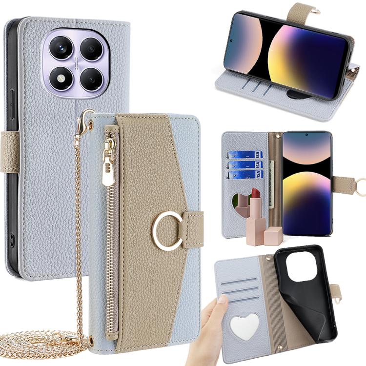 Crossbody Litchi Texture Leather Phone Case, For Redmi Note 14S 4G, For Redmi Note 14 4G 164.84mm, For Redmi Turbo 4 / Xiaomi Poco X7 Pro 5G, For Redmi Note 14 Pro 4G, For Redmi Note 14 4G 163.25mm, For Redmi 13 4G