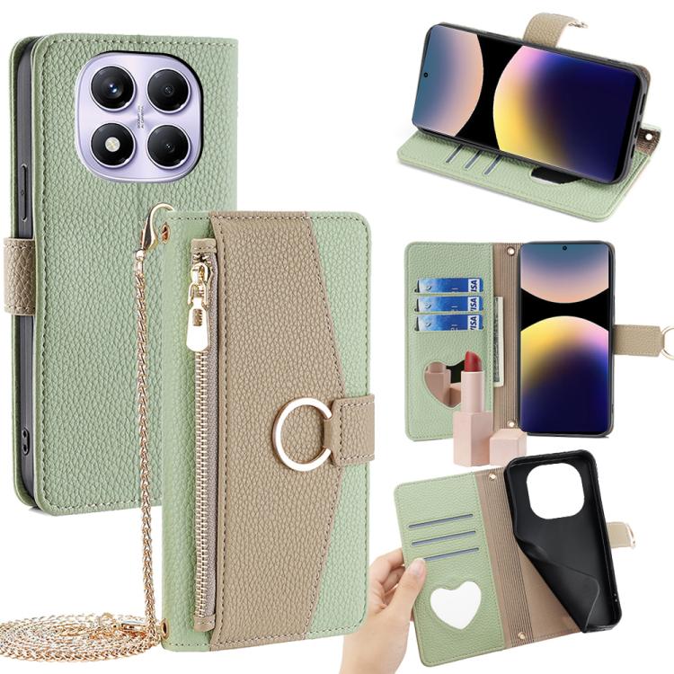 Crossbody Litchi Texture Leather Phone Case, For Redmi Note 14S 4G, For Redmi Note 14 4G 164.84mm, For Redmi Turbo 4 / Xiaomi Poco X7 Pro 5G, For Redmi Note 14 Pro 4G, For Redmi Note 14 4G 163.25mm, For Redmi 13 4G