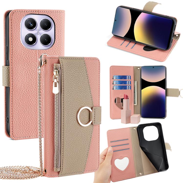 Crossbody Litchi Texture Leather Phone Case, For Redmi Note 14S 4G, For Redmi Note 14 4G 164.84mm, For Redmi Turbo 4 / Xiaomi Poco X7 Pro 5G, For Redmi Note 14 Pro 4G, For Redmi Note 14 4G 163.25mm, For Redmi 13 4G