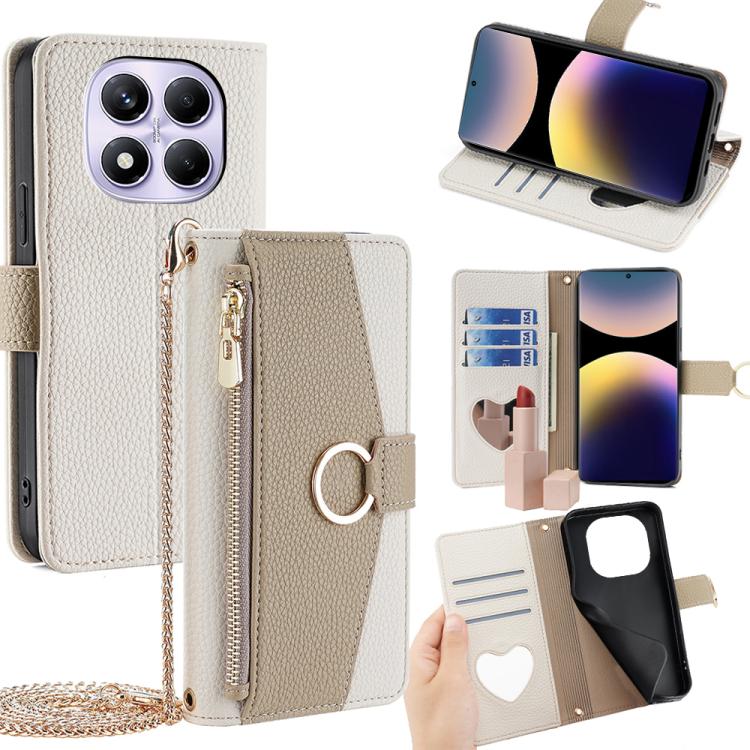 Crossbody Litchi Texture Leather Phone Case, For Redmi Note 14S 4G, For Redmi Note 14 4G 164.84mm, For Redmi Turbo 4 / Xiaomi Poco X7 Pro 5G, For Redmi Note 14 Pro 4G, For Redmi Note 14 4G 163.25mm, For Redmi 13 4G