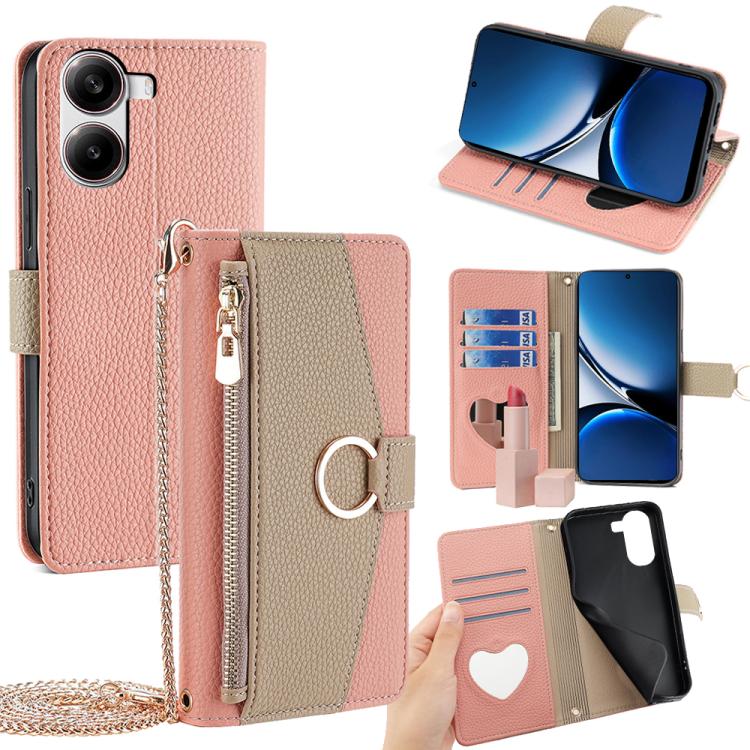 Crossbody Litchi Texture Leather Phone Case, For Redmi Note 14S 4G, For Redmi Note 14 4G 164.84mm, For Redmi Turbo 4 / Xiaomi Poco X7 Pro 5G, For Redmi Note 14 Pro 4G, For Redmi Note 14 4G 163.25mm, For Redmi 13 4G