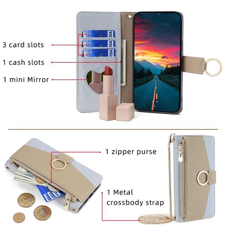 Crossbody Litchi Texture Leather Phone Case, For Redmi Note 14S 4G, For Redmi Note 14 4G 164.84mm, For Redmi Turbo 4 / Xiaomi Poco X7 Pro 5G, For Redmi Note 14 Pro 4G, For Redmi Note 14 4G 163.25mm, For Redmi 13 4G