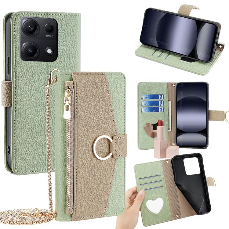 Crossbody Litchi Texture Leather Phone Case, For Redmi Note 14S 4G, For Redmi Note 14 4G 164.84mm, For Redmi Turbo 4 / Xiaomi Poco X7 Pro 5G, For Redmi Note 14 Pro 4G, For Redmi Note 14 4G 163.25mm, For Redmi 13 4G