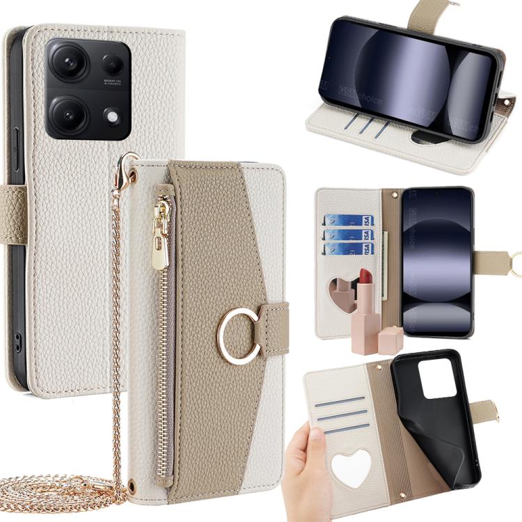 Crossbody Litchi Texture Leather Phone Case, For Redmi Note 14S 4G, For Redmi Note 14 4G 164.84mm, For Redmi Turbo 4 / Xiaomi Poco X7 Pro 5G, For Redmi Note 14 Pro 4G, For Redmi Note 14 4G 163.25mm, For Redmi 13 4G