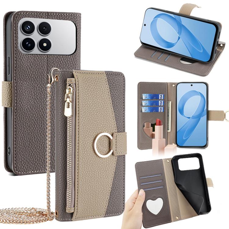 Crossbody Litchi Texture Leather Phone Case, For Redmi A7 Pro 171mm / Poco C85x 5G, For Redmi Turbo 5 Max 5G / Poco X8 Pro Max 5G, For Redmi Turbo 5 5G / Poco X8 Pro 5G, For Redmi K90 Pro Max / Poco F8 Ultra, For Redmi K90 / Poco F8 Pro                ...